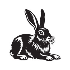 Jack rabbit Silhouette - Minimalist Jack rabbit Design - Jack rabbit vector - Illustration of Jack Rabbit.