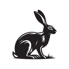 Jack rabbit Silhouette - Minimalist Jack rabbit Design - Jack rabbit vector - Illustration of Jack Rabbit.
