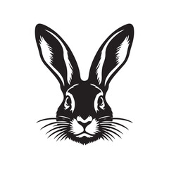 Jack rabbit Silhouette - Minimalist Jack rabbit Design - Jack rabbit vector - Illustration of Jack Rabbit.