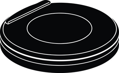 Wireless Charger Silhouette Black Vector Illustration EPS File