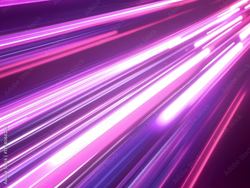 Poster abstract image representing neon colored lines with light beams