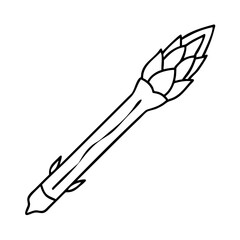 asparagus spear icon, asparagus spear line art - simple line art of asparagus spear, perfect for asparagus spear logos and icons