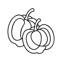 bell pepper rings icon, bell pepper rings line art - simple line art of bell pepper rings, perfect for bell pepper rings logos and icons
