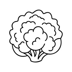 cauliflower icon, cauliflower line art - simple line art of cauliflower, perfect for cauliflower logos and icons
