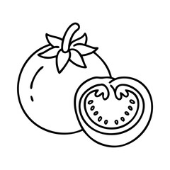 grape tomato icon, grape tomato line art - simple line art of grape tomato, perfect for grape tomato logos and icons
