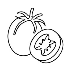 roma tomato icon, roma tomato line art - simple line art of roma tomato, perfect for roma tomato logos and icons