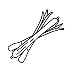 scallions icon, scallions line art - simple line art of scallions, perfect for scallions logos and icons