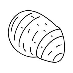 taro root icon, taro root line art - simple line art of taro root, perfect for taro root logos and icons