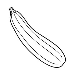 zucchini icon, zucchini line art - simple line art of zucchini, perfect for zucchini logos and icons