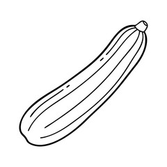zucchini icon, zucchini line art - simple line art of zucchini, perfect for zucchini logos and icons