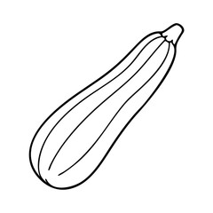 zucchini icon, zucchini line art - simple line art of zucchini, perfect for zucchini logos and icons