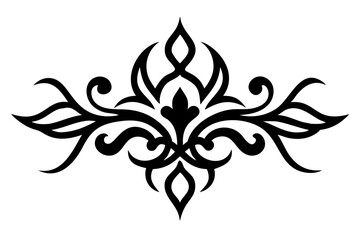 Baroque Swirl Accent ornament on white background