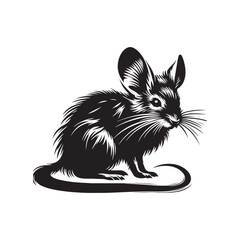 Jerboa Vector Silhouette - Minimalist Jerboa Design - Illustration of Jerboa.