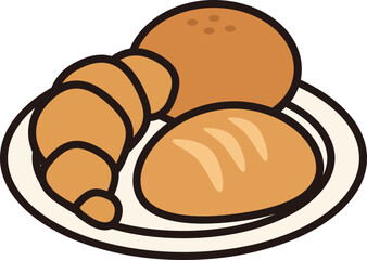 빵이 담긴 접시