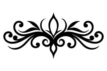 Baroque Swirl Accent ornament on white background