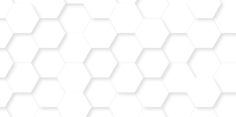 Abstract emboss white Hexagonal Background. Luxury White Pattern. Vector Futuristic minimal honeycomb mosaic white background. geometric mesh cell texture. modern futuristic wallpaper.