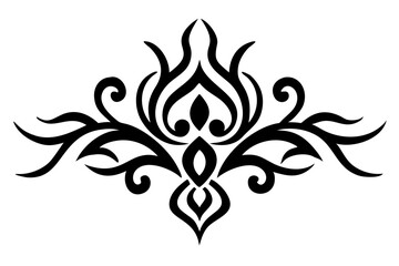 Baroque Swirl Accent ornament on white background