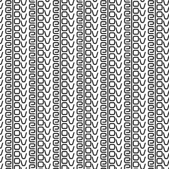 Abstract Letter Stripe Pattern - Black and White Geometric Design