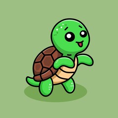 cartoon illustration of a turtle