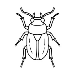 beetle icon, beetle line art - simple line art of beetle, perfect for beetle logos and icons