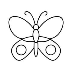 butterfly icon, butterfly line art - simple line art of butterfly, perfect for butterfly logos and icons