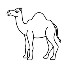 Fototapeta premium camel icon, camel line art - simple line art of camel, perfect for camel logos and icons