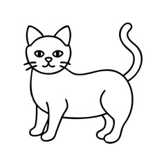 cat icon, cat line art - simple line art of cat, perfect for cat logos and icons