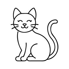 Obraz premium cat icon, cat line art - simple line art of cat, perfect for cat logos and icons