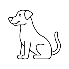 dog icon, dog line art - simple line art of dog, perfect for dog logos and icons