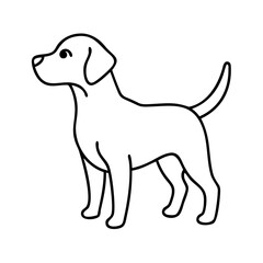 dog icon, dog line art - simple line art of dog, perfect for dog logos and icons