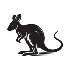 Jerboa Silhouette - Minimalist Vector - Illustration of Jerboa - Jerboa Design .