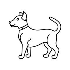 dog icon, dog line art - simple line art of dog, perfect for dog logos and icons