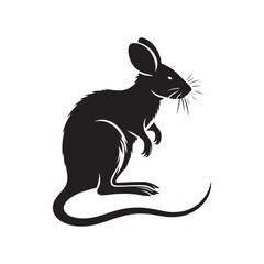 Jerboa Silhouette - Minimalist Vector - Illustration of Jerboa - Jerboa Design .