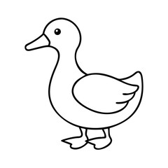 duck icon, duck line art - simple line art of duck, perfect for duck logos and icons