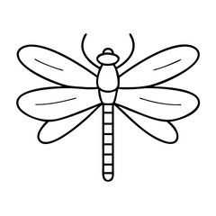 dragonfly icon, dragonfly line art - simple line art of dragonfly, perfect for dragonfly logos and icons