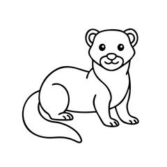 ferret icon, ferret line art - simple line art of ferret, perfect for ferret logos and icons