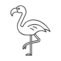 flamingo icon, flamingo line art - simple line art of flamingo, perfect for flamingo logos and icons