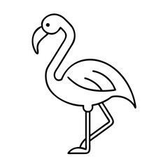 flamingo icon, flamingo line art - simple line art of flamingo, perfect for flamingo logos and icons