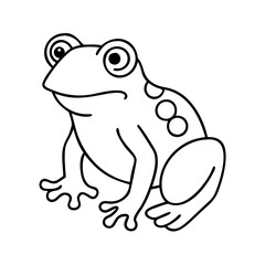 frog icon, frog line art - simple line art of frog, perfect for frog logos and icons