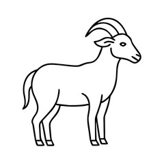 goat icon, goat line art - simple line art of goat, perfect for goat logos and icons