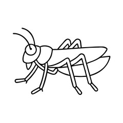 grasshopper icon, grasshopper line art - simple line art of grasshopper, perfect for grasshopper logos and icons