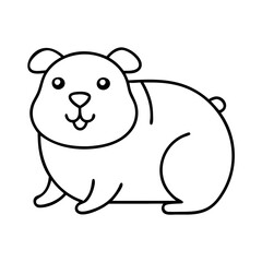 guinea pig icon, guinea pig line art - simple line art of guinea pig, perfect for guinea pig logos and icons