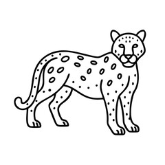 leopard icon, leopard line art - simple line art of leopard, perfect for leopard logos and icons