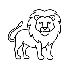 lion icon, lion line art - simple line art of lion, perfect for lion logos and icons