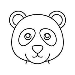 panda icon, panda line art - simple line art of panda, perfect for panda logos and icons