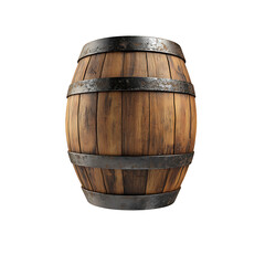 wooden barrel isolated on white
