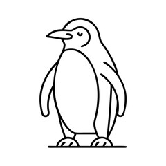 penguin icon, penguin line art - simple line art of penguin, perfect for penguin logos and icons