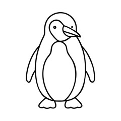 penguin icon, penguin line art - simple line art of penguin, perfect for penguin logos and icons