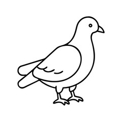 pigeon icon, pigeon line art - simple line art of pigeon, perfect for pigeon logos and icons