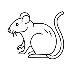 rat icon, rat line art - simple line art of rat, perfect for rat logos and icons